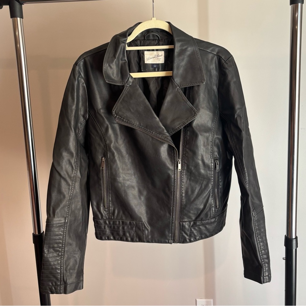 Universal Thread Charcoal Leather Jacket L